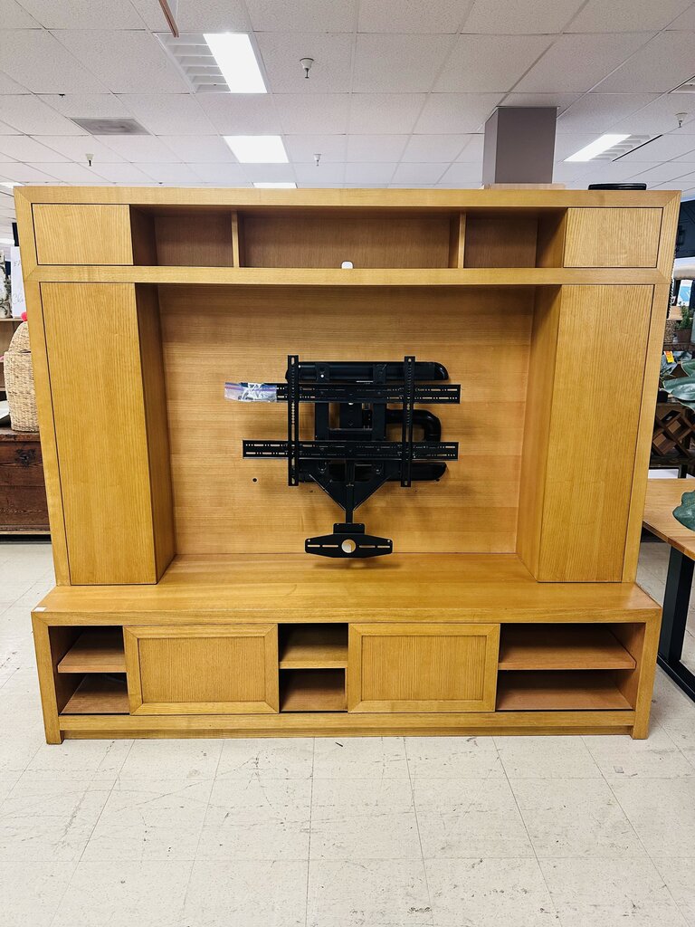 Ethan Allen Solid Wood Media Cabinet 80x20x70 by Miss Daisy's Consignment & Auction House