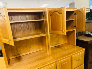 2 Piece Amish Oak Credenzas 33x21x66