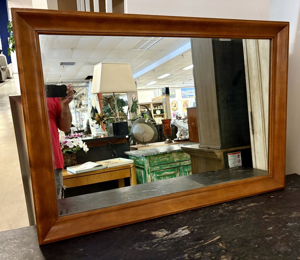 Ethan Allen Baumritter Maple Frame Wall Mirror