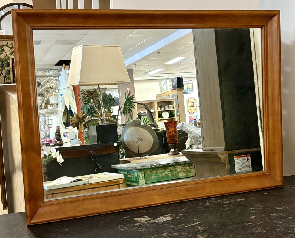 Ethan Allen Baumritter Maple Frame Wall Mirror