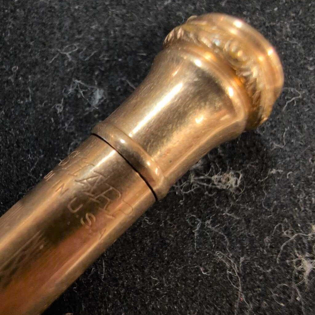 Antique 1920's Wahl Eversharp 4" Gold Filled Mechanical Pencil Ring Top