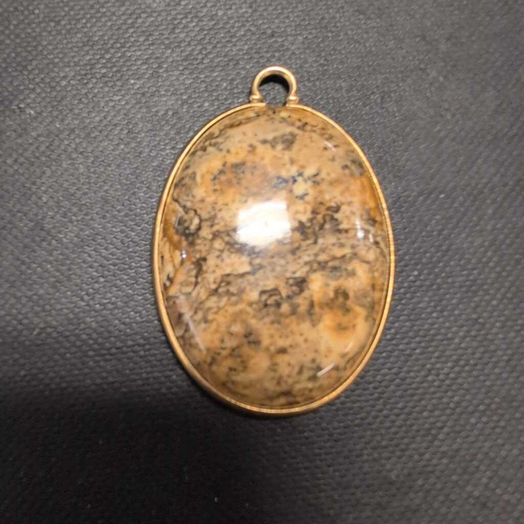 Jasper Stone Pendant w/14k GF Bezel