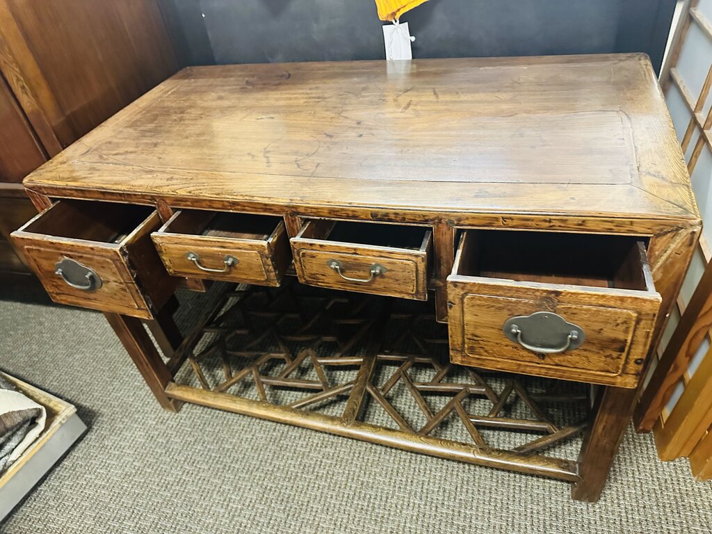 Antique Chinese Qing Dynasty Hall Table 25x48x32
