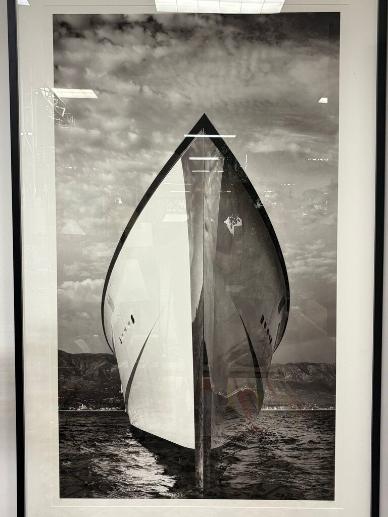Michael Haber "Ship Lines" Over Sized B&W Photographic Print Signed Numbered Series 3/10