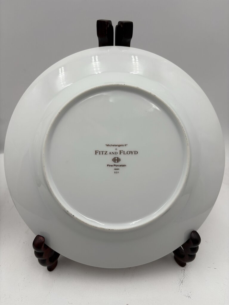 Fitz & Floyd Michael Angelo I & II Plate Set 8.25" (2Pcs)