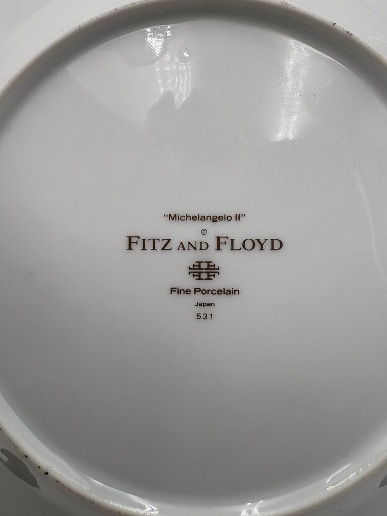 Fitz & Floyd Michael Angelo I & II Plate Set 8.25" (2Pcs)