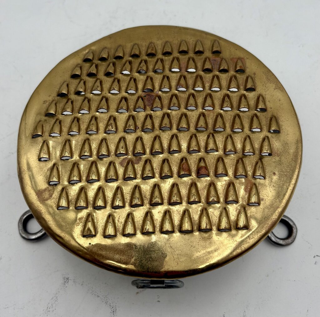Replica 18th Century Brass & Stainless English Footed Grater