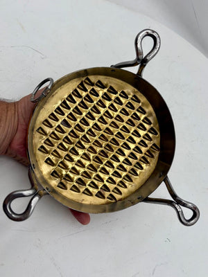Replica 18th Century Brass & Stainless English Footed Grater