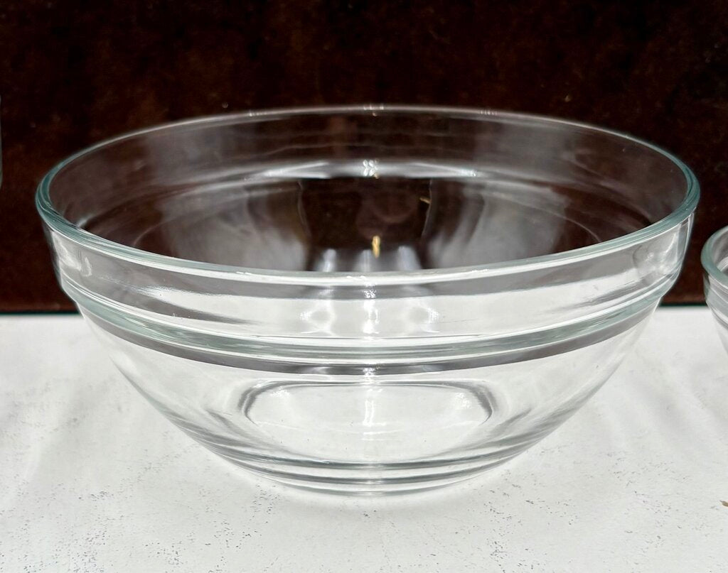 3 Piece Clear Glass Mixing Bowl Set (3Pcs)
