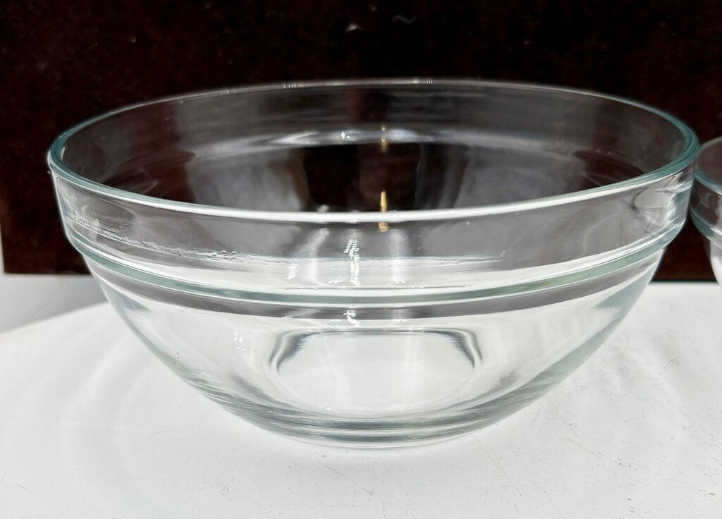 3 Piece Clear Glass Mixing Bowl Set (3Pcs)
