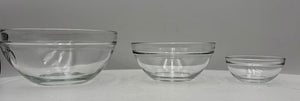 3 Piece Clear Glass Mixing Bowl Set (3Pcs)