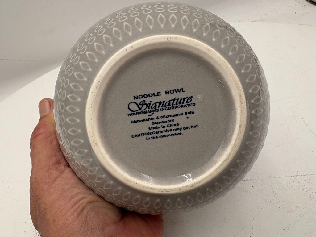 Signature Housewares Inc. Green Patterned Noodle Bowl 24oz.