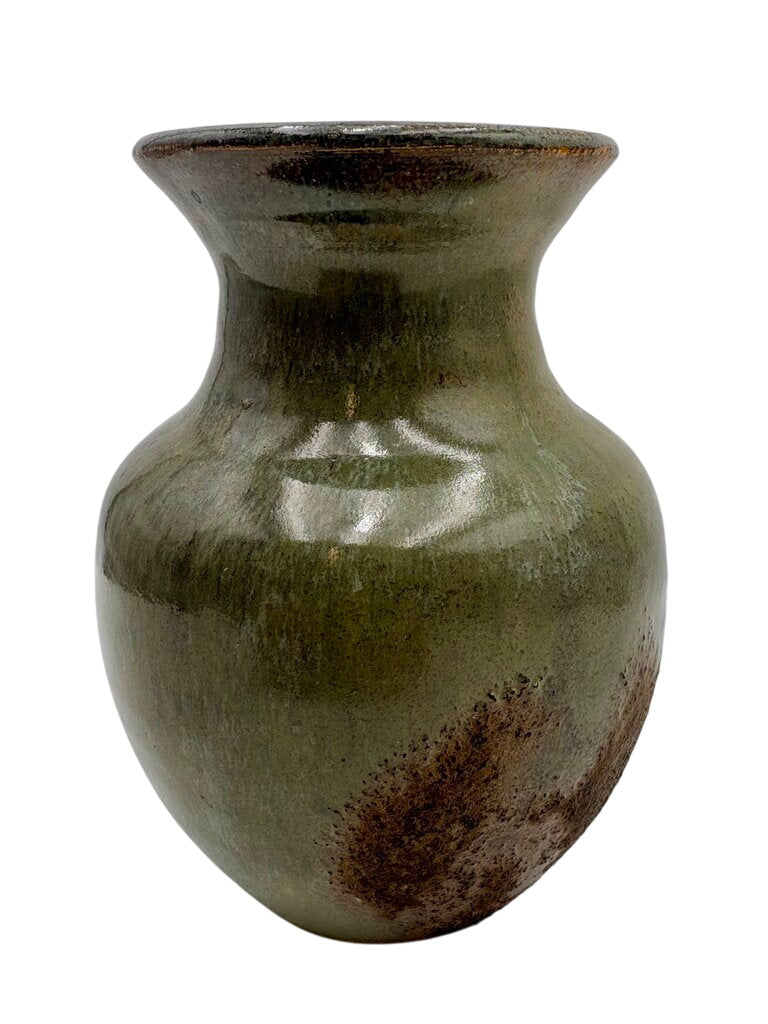 SKP Hand Made Brown Pottery Vase 6" by Miss Daisy's Consignment & Auction House