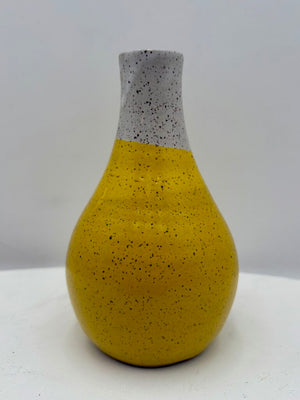 Rachael Pots NYC Yellow Glaze Bud Vase 6" Stamped Bottom