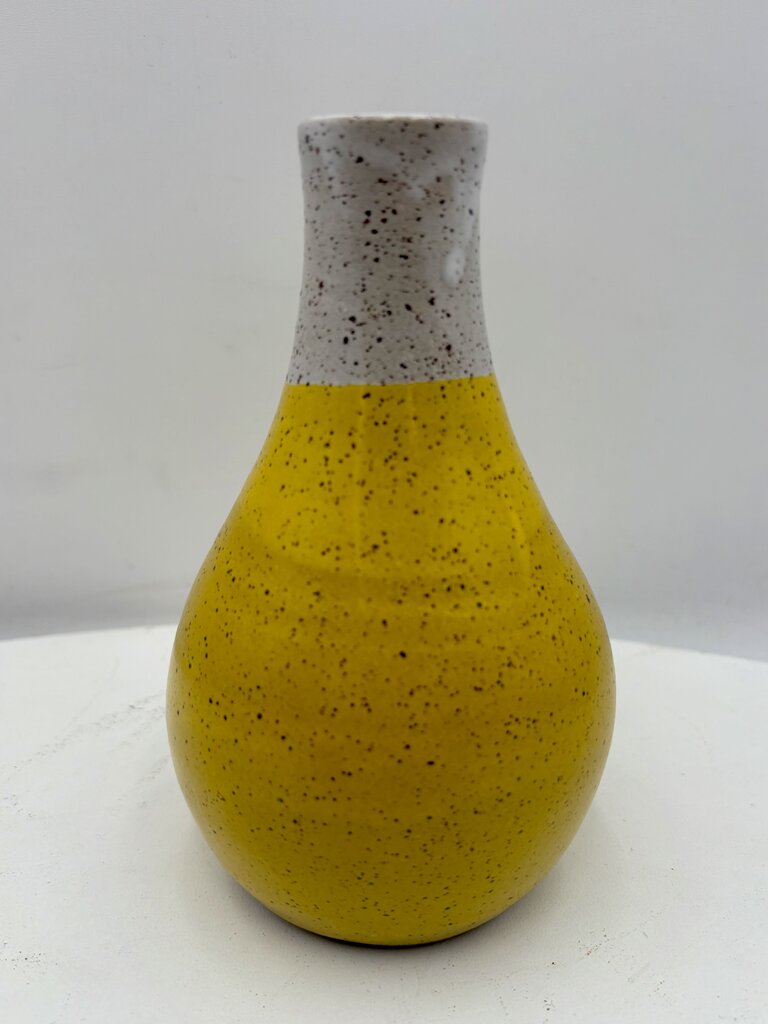 Rachael Pots NYC Yellow Glaze Bud Vase 6" Stamped Bottom