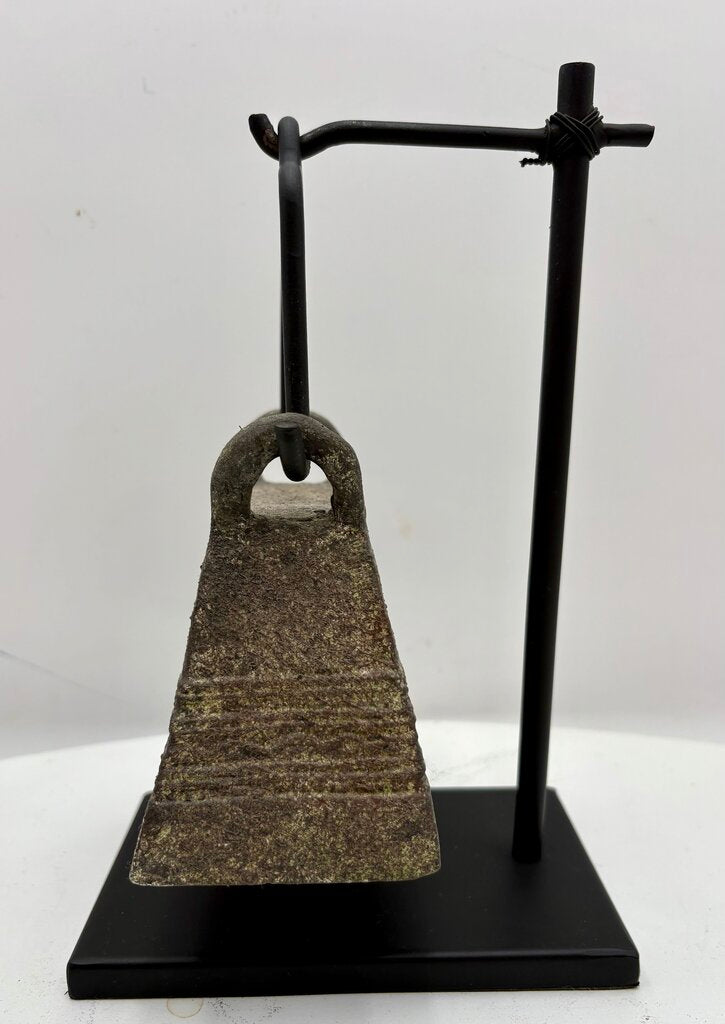 Cast Bronze Replica Antique Cattle Bell on Hanging Stand (3Pcs)