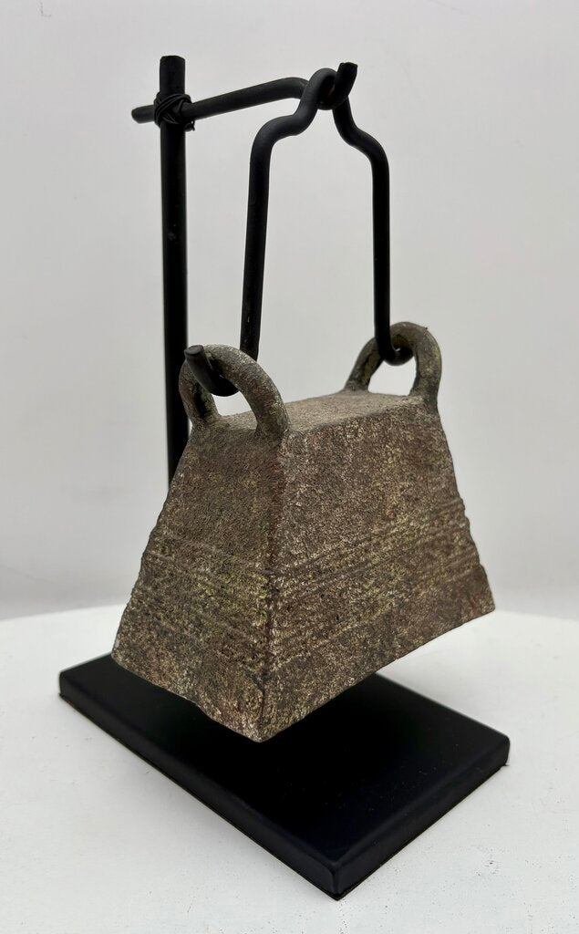 Cast Bronze Replica Antique Cattle Bell on Hanging Stand (3Pcs)