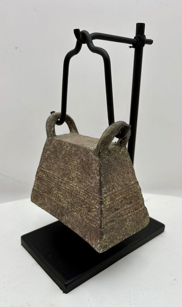 Cast Bronze Replica Antique Cattle Bell on Hanging Stand (3Pcs)
