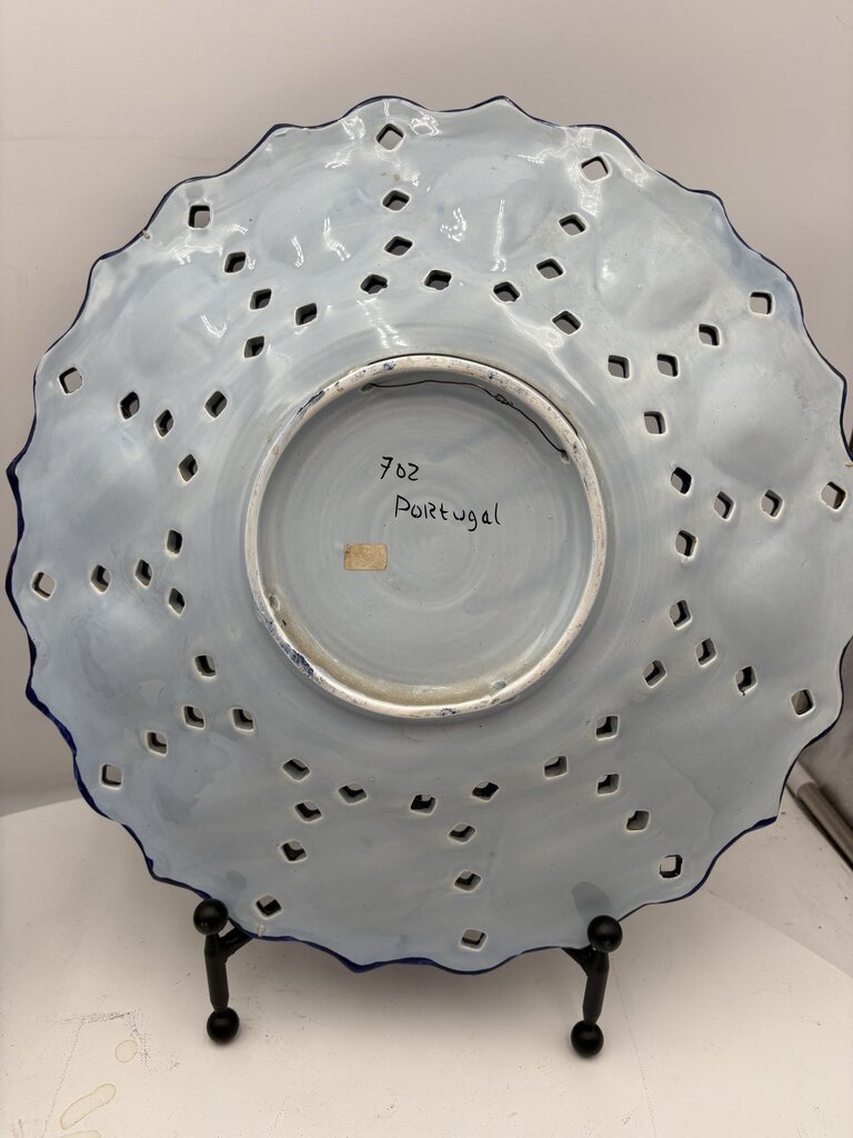 RCCL Portugal Blue Floral Pierced Decorative Plate Set (2Pcs)