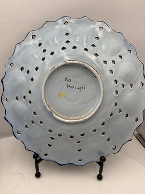 RCCL Portugal Blue Floral Pierced Decorative Plate Set (2Pcs)