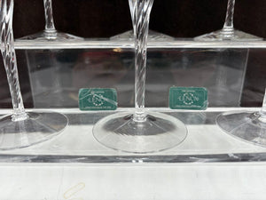 Lenox Monroe Gold Trim Crystal Water Goblets 8.5" (6Pcs)