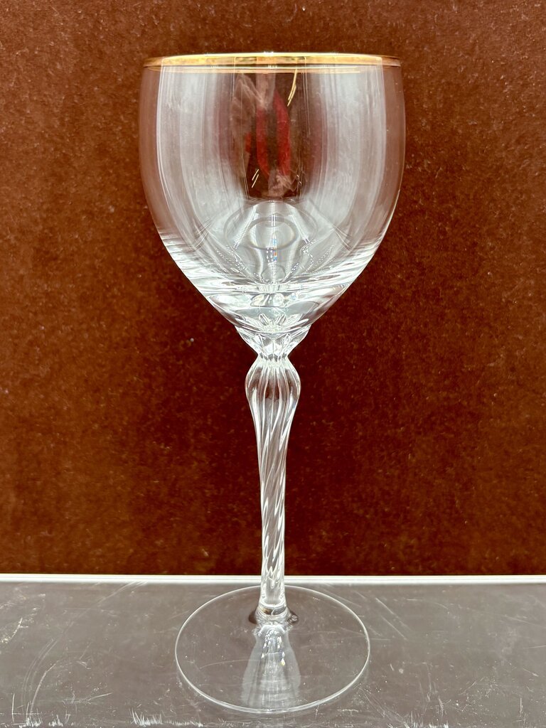 Lenox Monroe Gold Trim Crystal Wine Glass 7.6" (8Pcs)