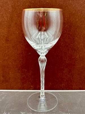 Lenox Monroe Gold Trim Crystal Wine Glass 7.6" (8Pcs)