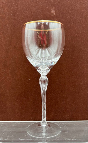 Lenox Monroe Gold Trim Crystal Wine Glass 7.6" (8Pcs)