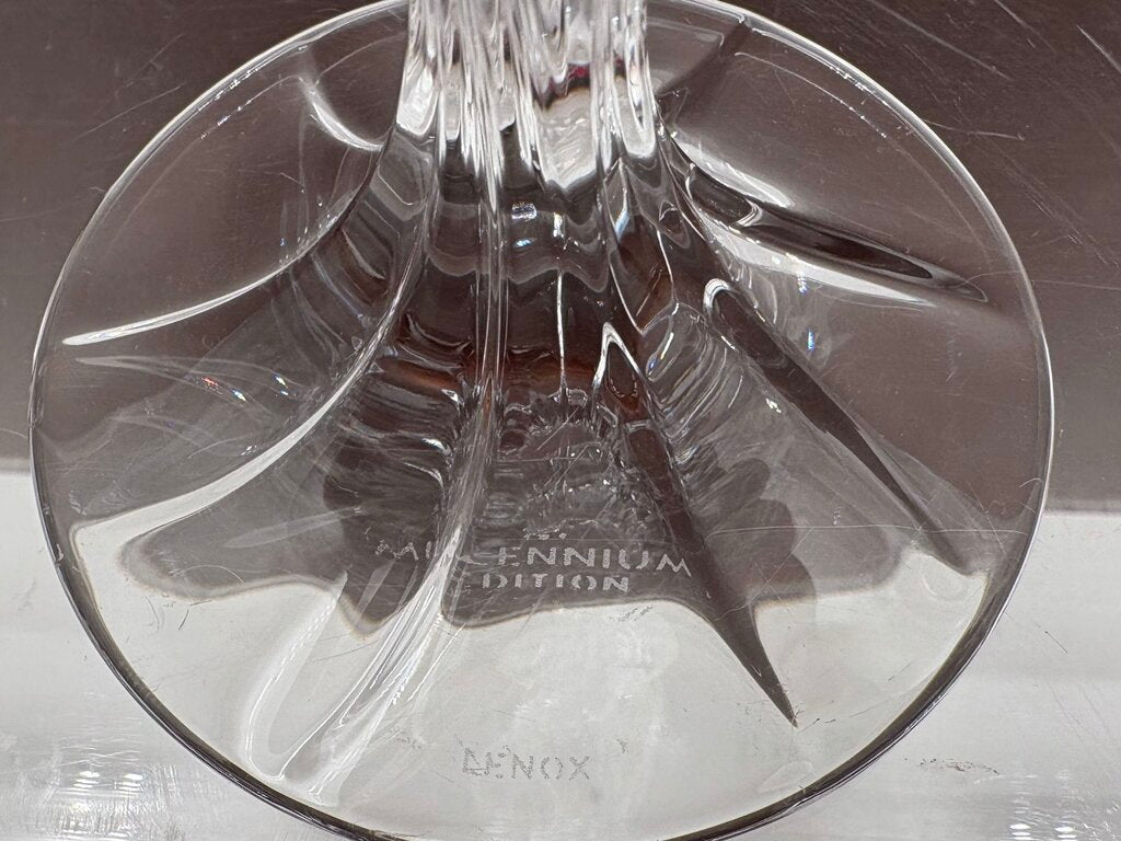 Lenox Millennium Gold Trim Crystal Champagne Flutes 9.1" (PAIR)