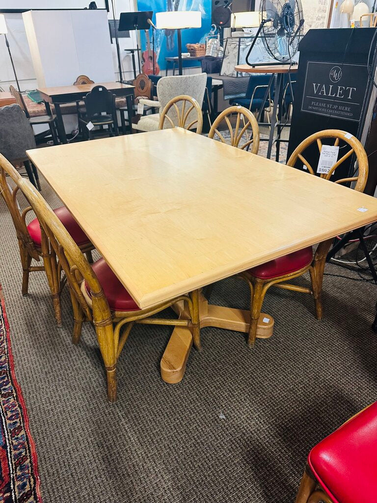 Maple Trestle Dining Table 62x39x30