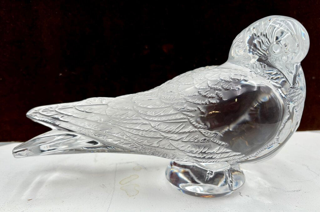 Lalique Lifesize Crystal Pigeon Set (2Pcs)