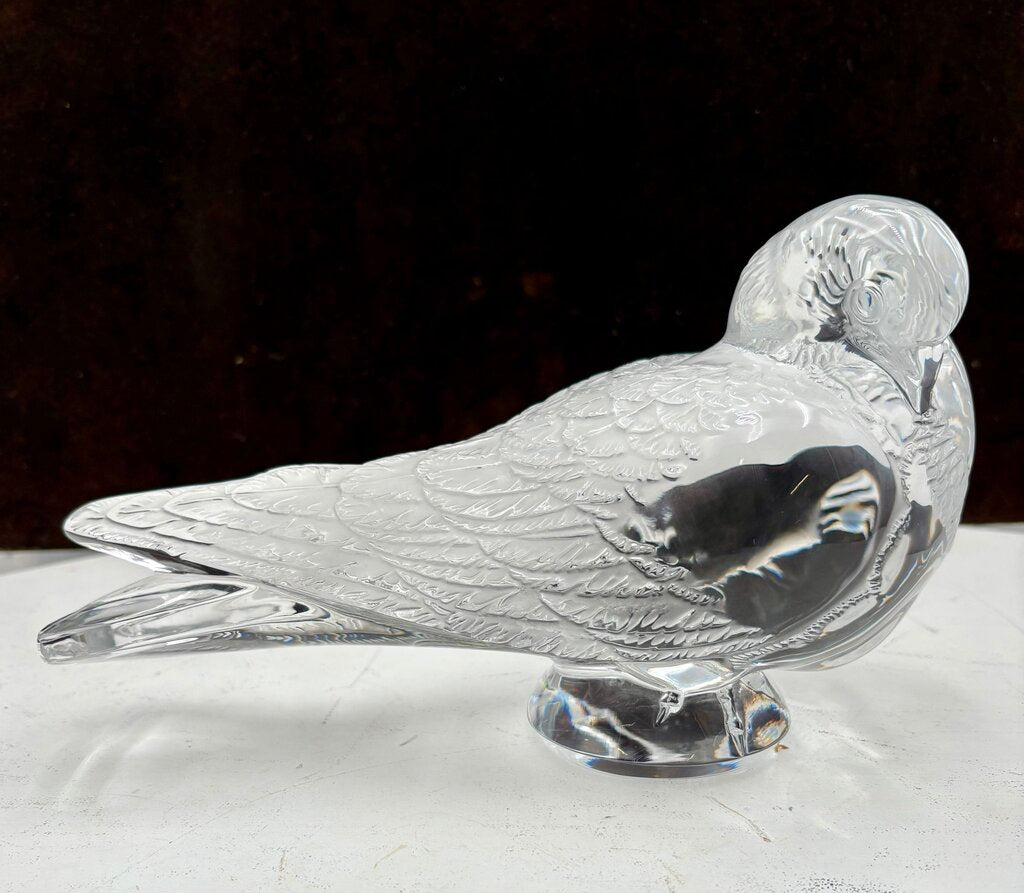 Lalique Lifesize Crystal Pigeon Set (2Pcs)