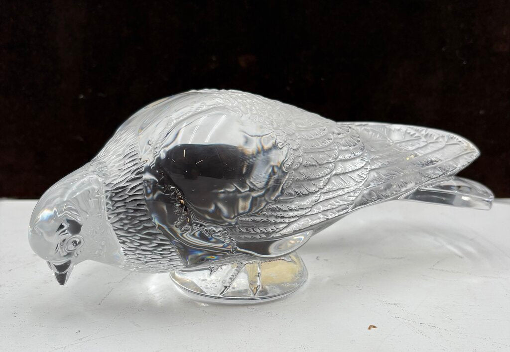 Lalique Lifesize Crystal Pigeon Set (2Pcs)