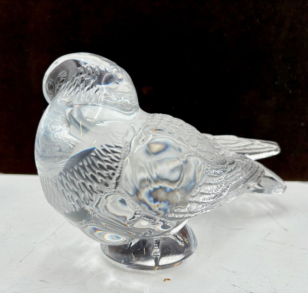 Lalique Lifesize Crystal Pigeon Set (2Pcs)