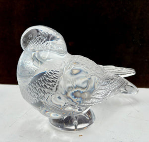 Lalique Lifesize Crystal Pigeon Set (2Pcs)