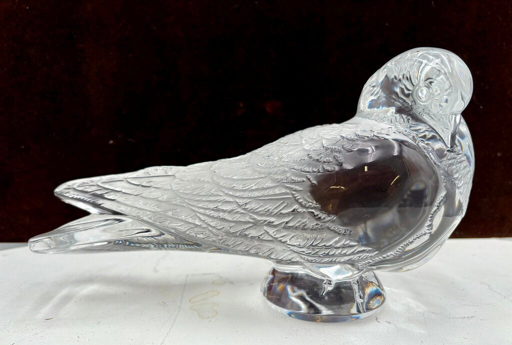 Lalique Lifesize Crystal Pigeon Set (2Pcs)
