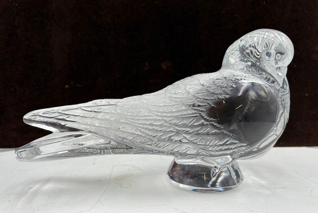 Lalique Lifesize Crystal Pigeon Set (2Pcs)