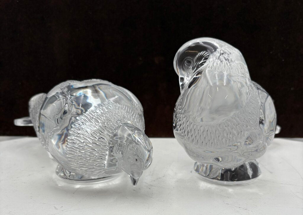 Lalique Lifesize Crystal Pigeon Set (2Pcs)