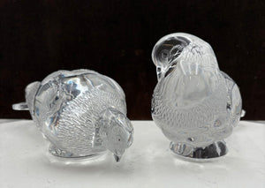 Lalique Lifesize Crystal Pigeon Set (2Pcs)
