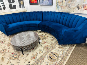 Circular Modular Curved Velvet Sectional Orig. $3307 (141.8 X 28 X 35.1)