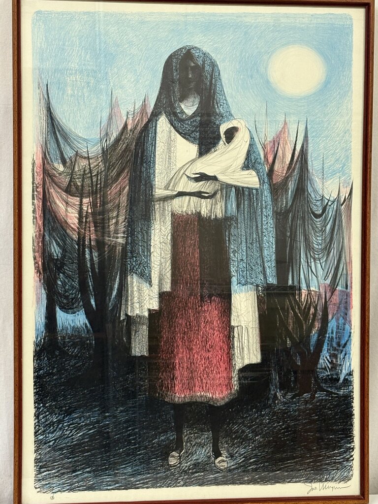 Joseph Anthony Mugnaini "Madona & Child" Signed Colored Litho w/ Cert.