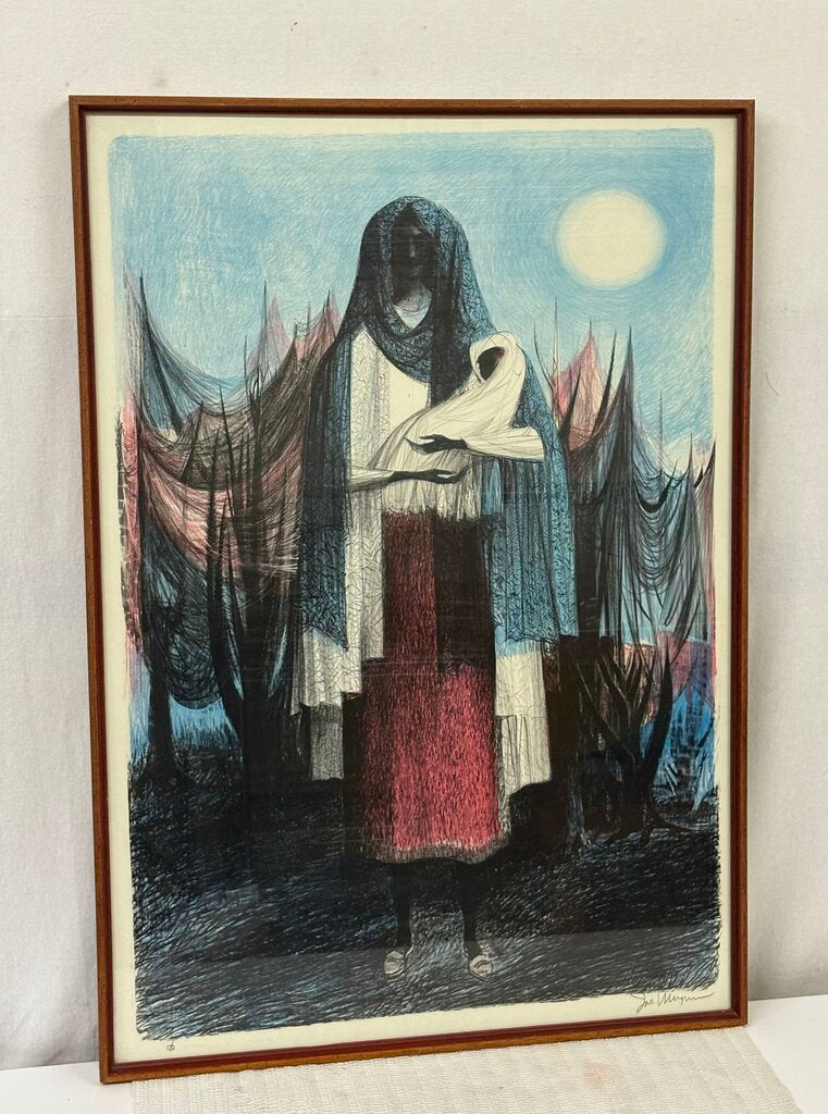 Joseph Anthony Mugnaini "Madona & Child" Signed Colored Litho w/ Cert.