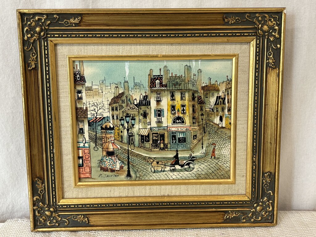 Peter Jannsen "Side Street" Original Oil on Canvas Signed w/ Cert.