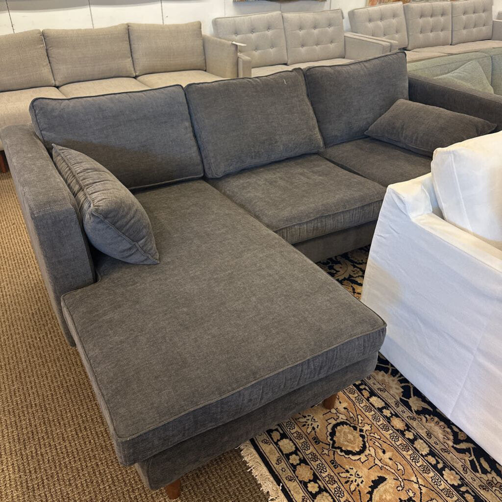 Modern 2 Piece Reversable Chaise Sectional Sofa57.48 X 33.85 X 60.23