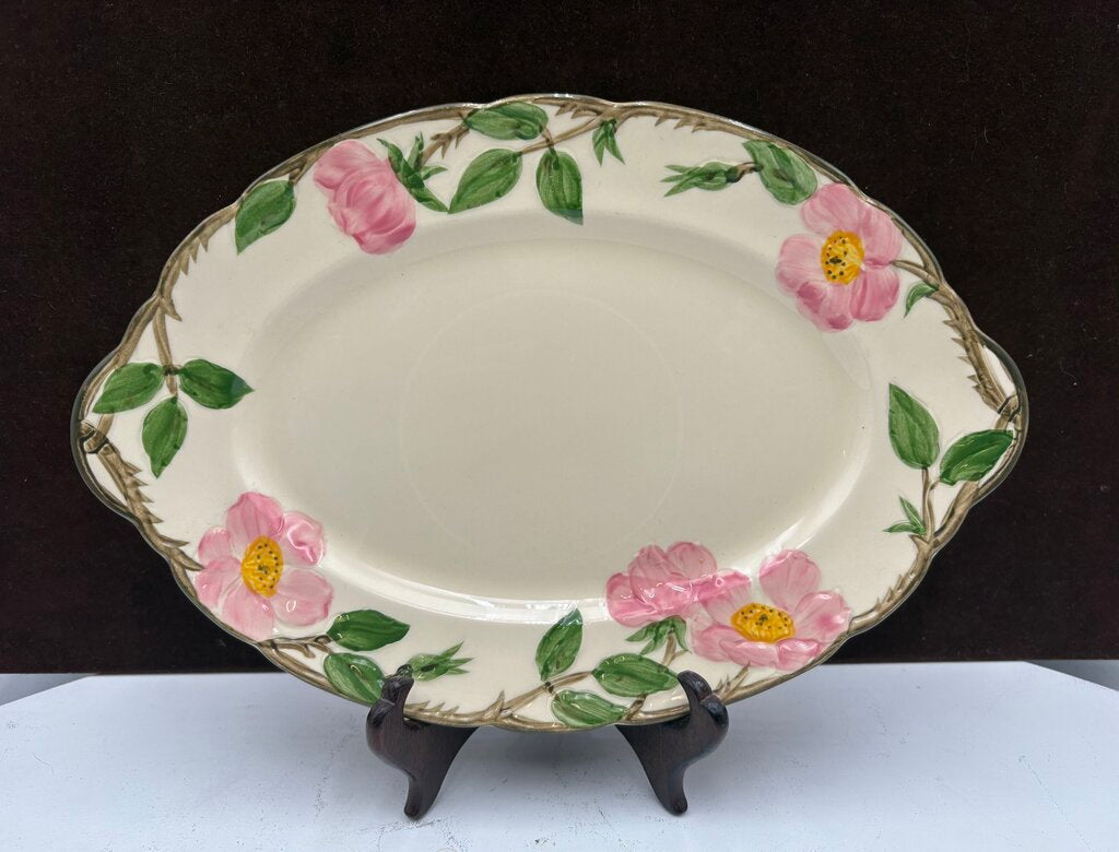 Vintage Franciscan Desert Rose USA Ca. Oval Serving Platter 12.5"