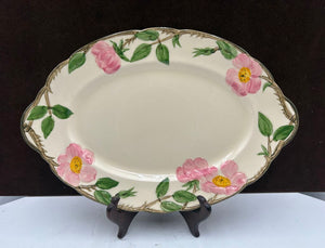 Vintage Franciscan Desert Rose USA Ca. Oval Serving Platter 12.5"