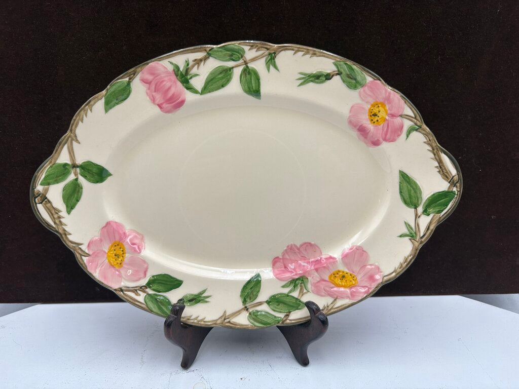 Vintage Franciscan Desert Rose USA Ca. Oval Serving Platter 12.5"