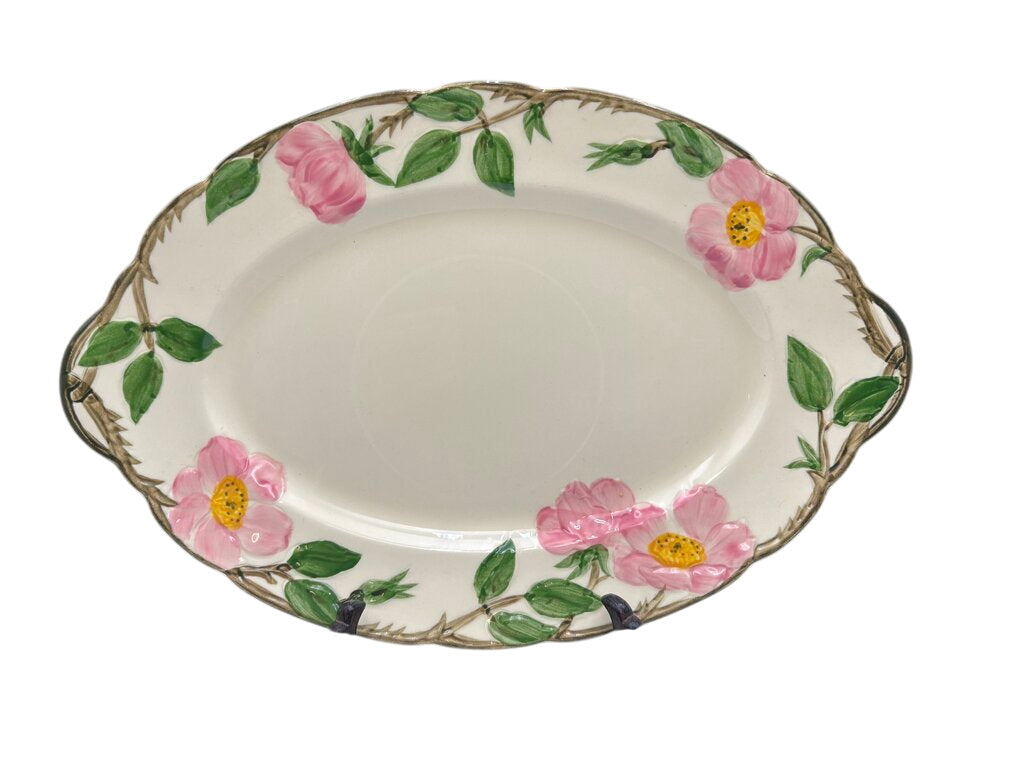 Vintage Franciscan Desert Rose USA Ca. Oval Serving Platter 12.5" by Miss Daisy's Consignment & Auction House