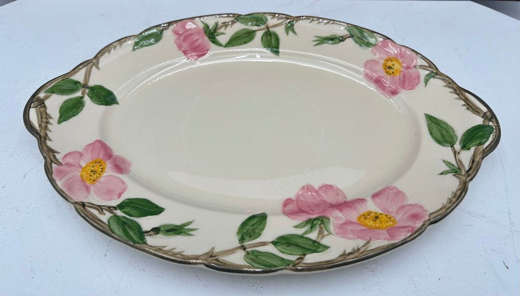 Vintage Franciscan Desert Rose USA Ca. Oval Serving Platter 12.5"