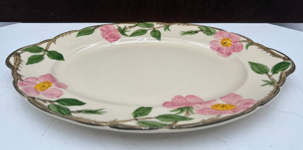 Vintage Franciscan Desert Rose USA Ca. Oval Serving Platter 12.5"